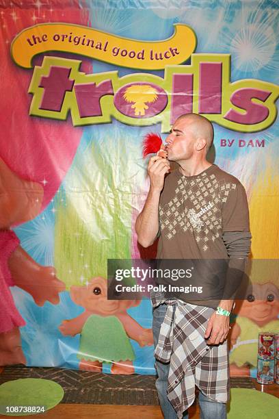 Dominic Purcell with Trolls during The Original Lucky Trolls at Silver Spoons Hollywood Buffet - Day 2 in Los Angeles, California.