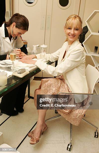 Anne Heche at Fred Segal Beauty during Glamour Magazine Golden Globes Style Suite - Day 1 at Chateau Marmont in Hollywood, California, United States.