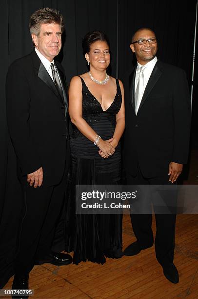 Viacom's Tom Freston, Debra Lee, BET CEO and President and Reginald Hudlin, BET President of Entertainment,