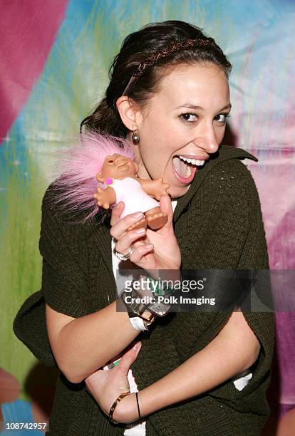 Haylie Duff with Trolls during The Original Lucky Trolls at Silver Spoons Hollywood Buffet - Day 2 in Los Angeles, California.
