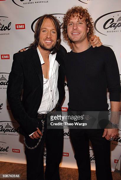 Keith Urban and Dierks Bentley during The 39th Annual CMA Awards - Capital Records Post Party - Red Carpet and Inside at Nikki Beach in New York...