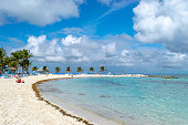 Sunny beach day on CoCo Cay, Bahamas