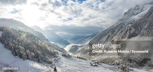 Alpine village of San Giuseppe, Valmalenco, Italy Alpine village of San Giuseppe, Valmalenco, Italy