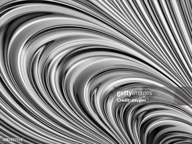 aluminum abstract silver stripe wave shape background - chrome stockfoto's en -beelden