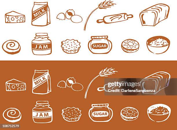 baking elements - baking background stock illustrations