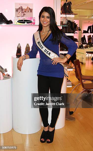 Miss USA 2010, Rima Fakih attends the Chinese Laundry Fall 2011 Shoe Collection launch at the Chinese Laundry Showroom on February 2, 2011 in New...