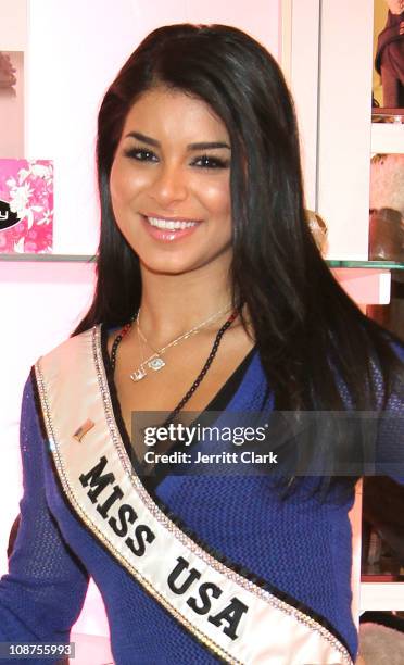 Miss USA 2010, Rima Fakih attends the Chinese Laundry Fall 2011 Shoe Collection launch at the Chinese Laundry Showroom on February 2, 2011 in New...
