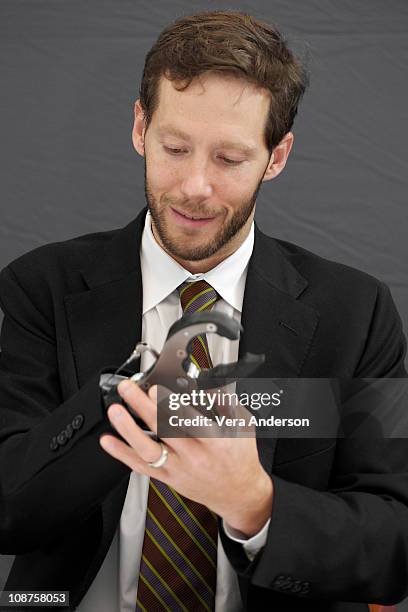 Author and real-life climbing accident survivor Aron Ralston at the "127 Hours" Press Conference on October 25, 2010 in West Hollywood, California.