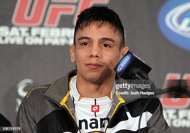 Miguel Angel Torres at the UFC 126 pre-fight press conference at the Mandalay Bay Resort and Casino on February 2, 2011 in Las Vegas, Nevada.