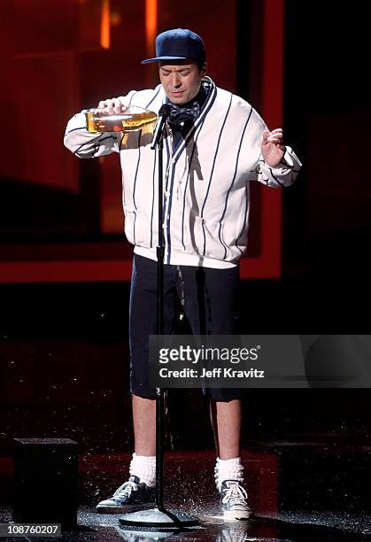 Host Jimmy Fallon performs onstage at the 62nd Annual Primetime Emmy Awards held at the Nokia Theatre L.A. Live on August 29, 2010 in Los Angeles,...