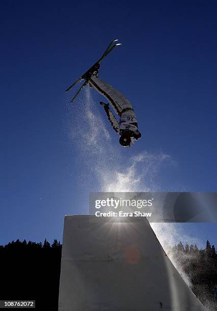 Crystal Lee of Canada trains for the women's aerials competition in the FIS Freestyle World Ski Championships at Deer Valley Resort on February 2,...