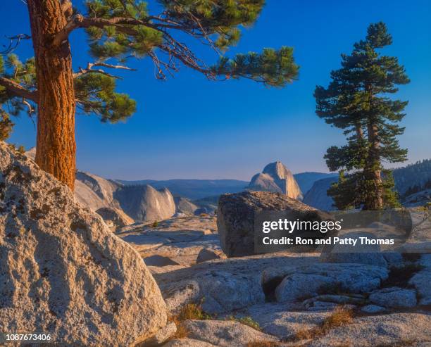 half dome from olmstead point, yosemite np - half dome stock pictures, royalty-free photos & images