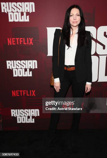 Laura Prepon attends "Russian Doll" Premiere at The Metrograph on January 23, 2019 in New York City.