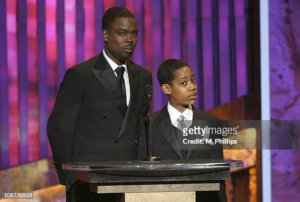Chris Rock and Tyler James Williams, presenters during The 37th Annual NAACP Image Awards - Show at Shrine Auditorium in Los Angeles, California,...