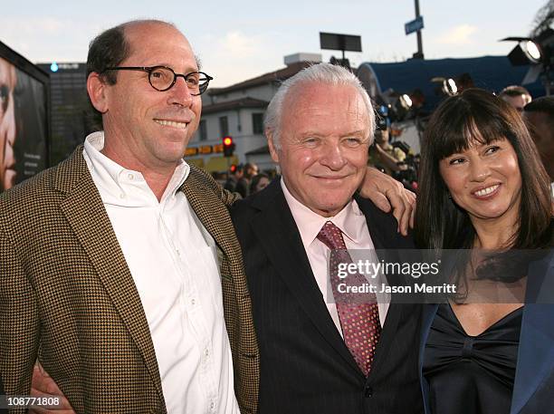 Charles Weinstock, producer, Anthony Hopkins and wife Stella Arroyave