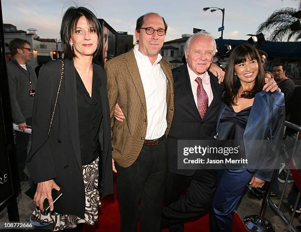 Charles Weinstock, producer, and guest , Anthony Hopkins and wife Stella Arroyave