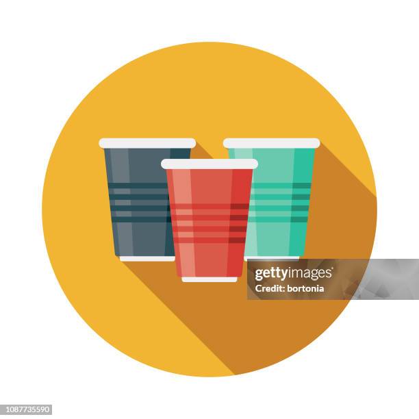 ilustraciones, imágenes clip art, dibujos animados e iconos de stock de tazas de diseño plano baile icono - taza desechable