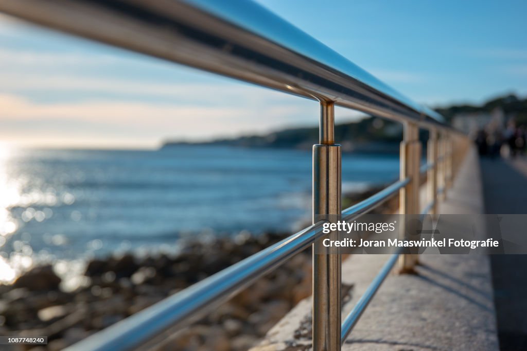 Railing and sea