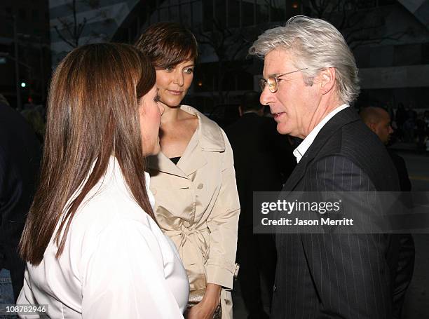 Marcia Gay Harden, Carey Lowell and Richard Gere during "The Hoax" Los Angeles Premiere - Red Carpet at Mann Festival in Westwood, California, United...