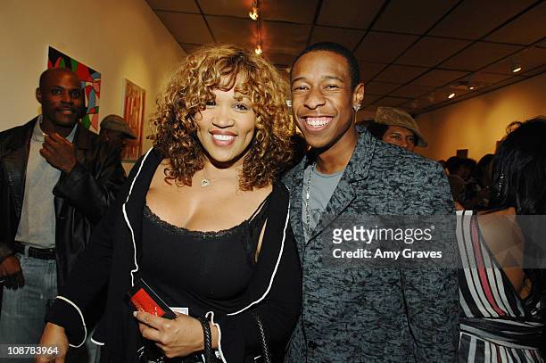 Kym Whitley and Deance Wyatt during Jesse Raudales and Terrence Howard Peace for the Children Art Show at Pounder-Kone Artspace in Glendale,...