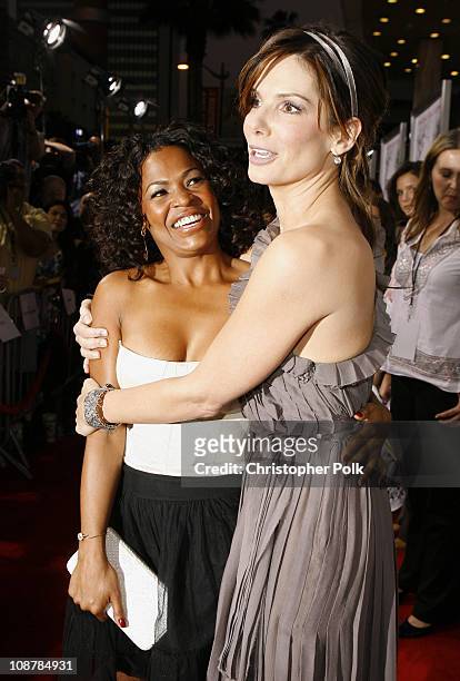 Nia Long and Sandra Bullock during "Premonition" Los Angeles Premiere - Red Carpet at Cinerama Dome in Hollywood, California, United States.