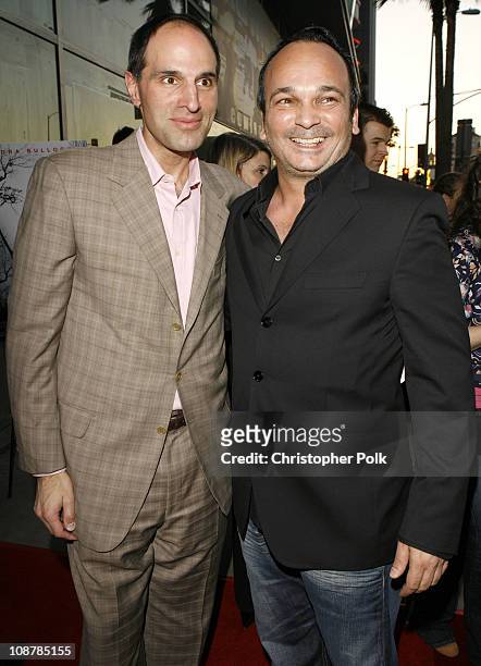 Jon J. Jashni and Mennan Yapo during "Premonition" Los Angeles Premiere - Red Carpet at Cinerama Dome in Hollywood, California, United States.