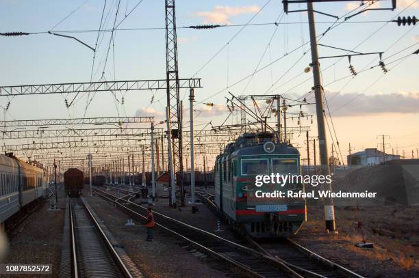 kazakhstan - railway - kazakhstan stock pictures, royalty-free photos & images