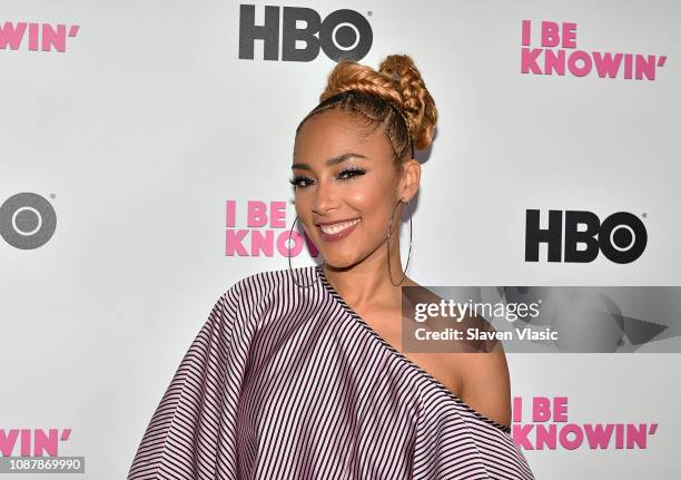 Comedian Amanda Seales attends HBO's "I Be Knowin'" NYC Screening at The Roxy Hotel Cinema on January 23, 2019 in New York City.