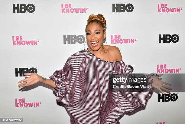 Comedian Amanda Seales attends HBO's "I Be Knowin'" NYC Screening at The Roxy Hotel Cinema on January 23, 2019 in New York City.