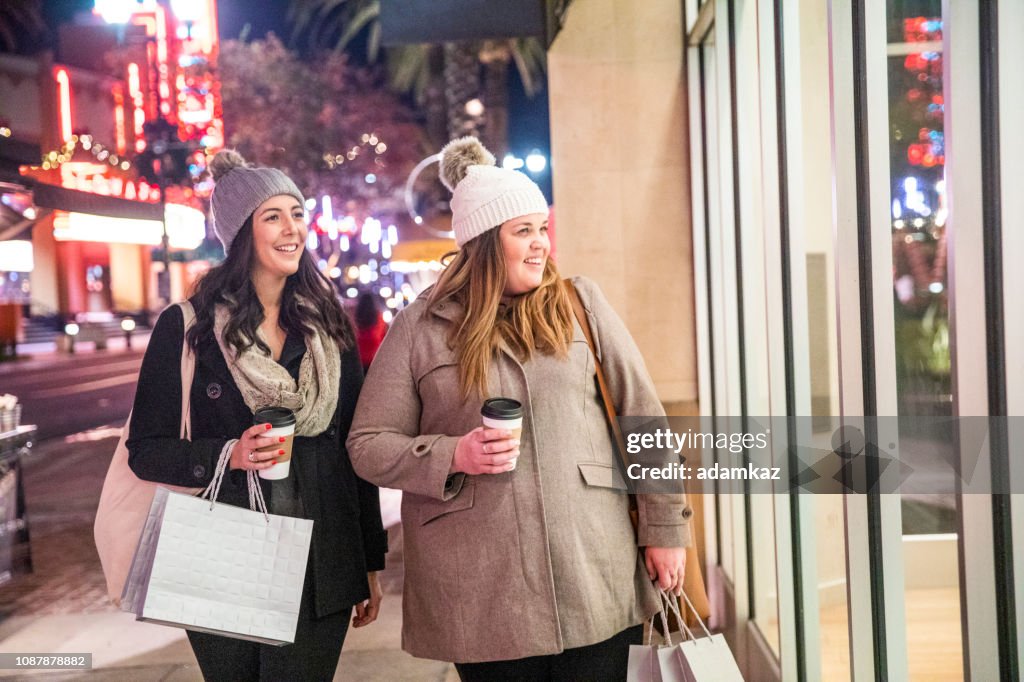 Weihnachts-Shopping in der Nacht