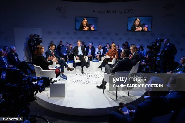 Commissioner for Trade Cecilia Malmstrom, Cathay Capital Private Equity Founder and President Cai Mingpo, Deutsche Bank CEO Christian Sewing,...