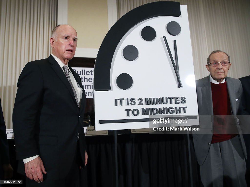 Bulletin Of The Atomic Scientists Hold Annual News Conference To Announce Adjustment To Doomsday Clock
