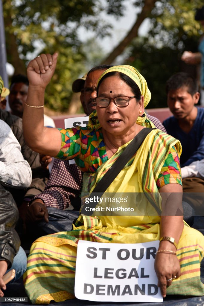Demonstration Demanding ST Status In Assam
