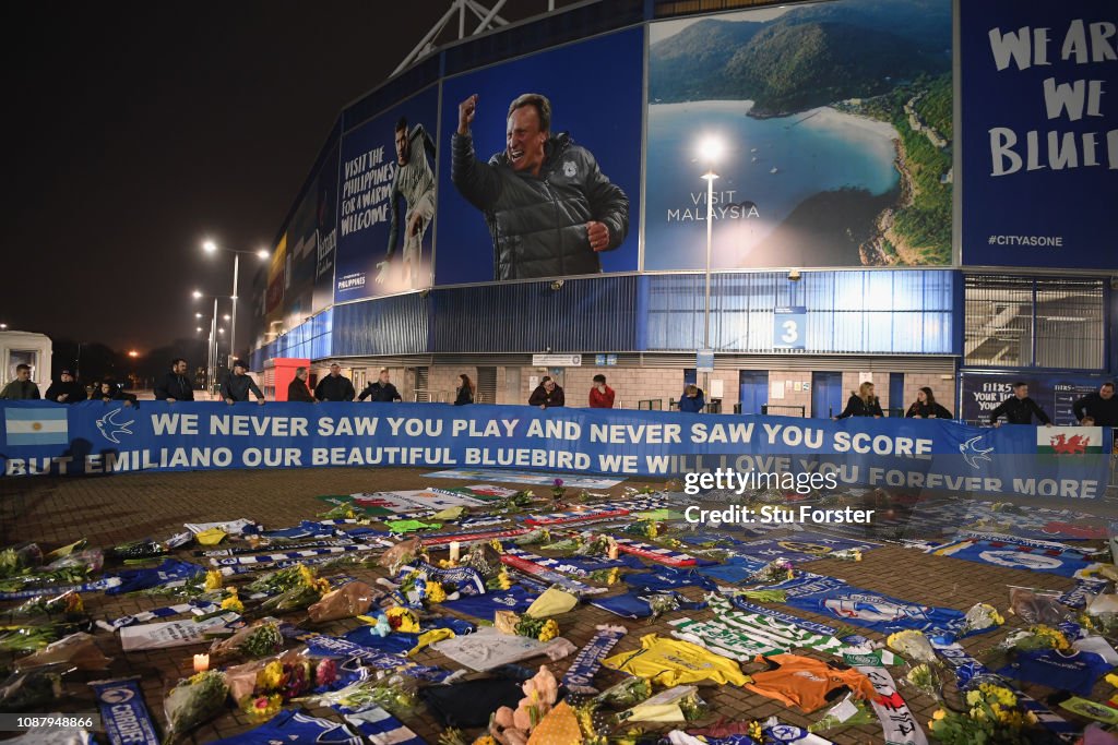 Tributes Are Made To Cardiff City's Missing Footballer As Search For Plane is Called Off