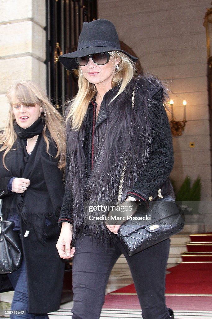 Kate Moss Sighting In Paris - February 2, 2011