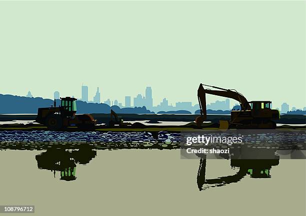construction site,public works - steam roller stock illustrations