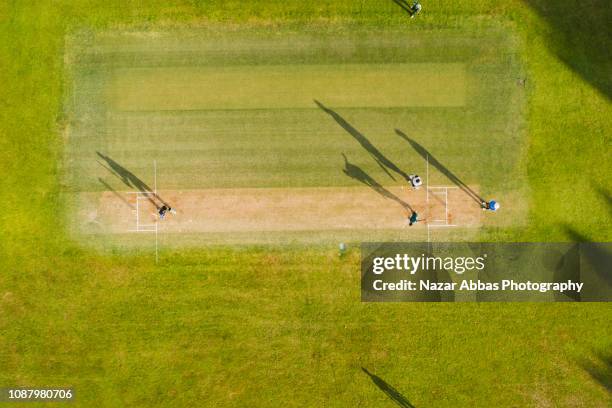 cricket game. - cricketspeler stockfoto's en -beelden