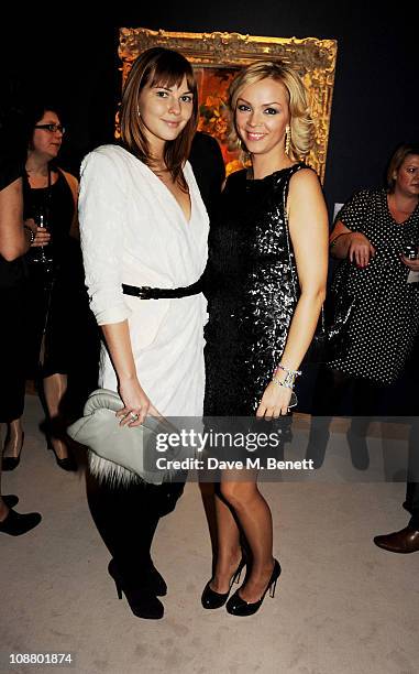 Anastasia Virganskaya and Ksenia Gorbacheva attend a cocktail party celebrating Mikhail Gorbachev's 80th birthday hosted by the Gorbachev family and...