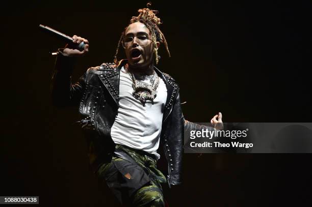 Lil Pump performs at Barclays Center on December 29, 2018 in New York City.