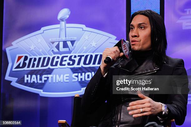 Taboo of the Black Eyed Peas attends a press conference at the Super Bowl XLV media center on February 3, 2011 in Dallas, Texas. The Black Eyed Peas...