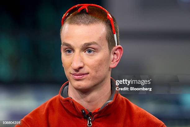 Seth Priebatsch, chief ninja of SCVNGR Inc., listens during a Bloomberg Television Interview in New York, U.S., on Thursday, Feb. 3, 2011. SCVNGR is...