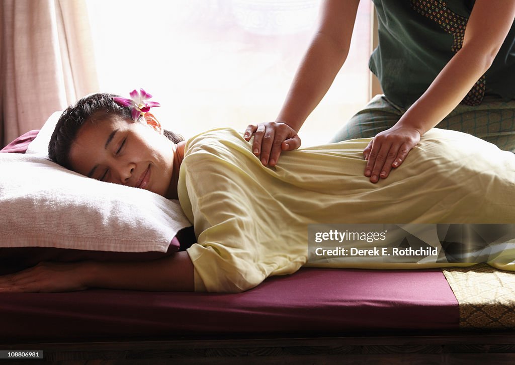 Woman receiving massage #1