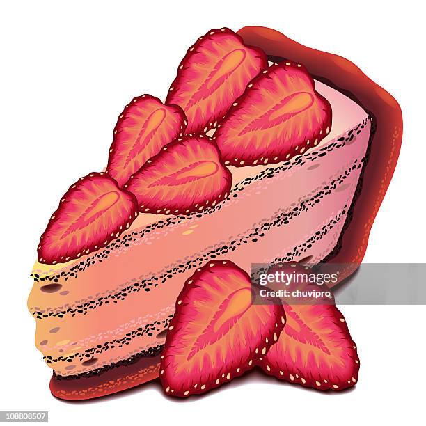 cheesecake - cake slice stock illustrations