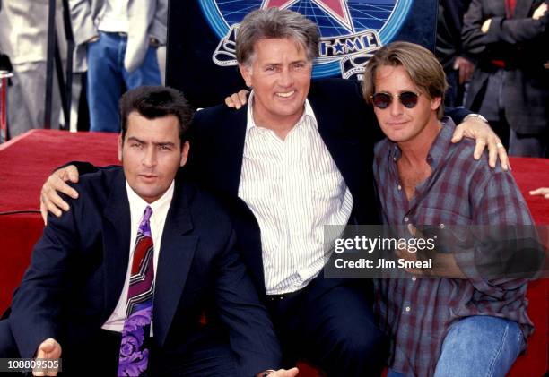 Charlie Sheen, Martin Sheen and Emilio Estevez