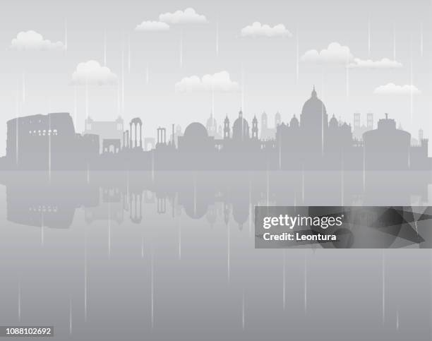rome (all buildings are moveable and complete) - altare della patria stock illustrations