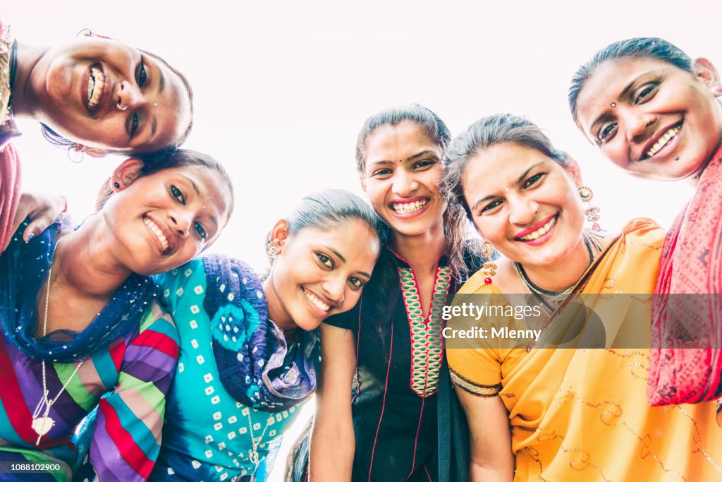 Young Indian Women Group Having Fun Together