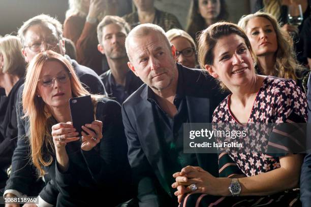 Esther Schweins, Heino Ferch and his wife Marie Jeanette Ferch during the Rodenstock Eyewear Show 'A New Vision of Style' at Isarforum on January 24,...