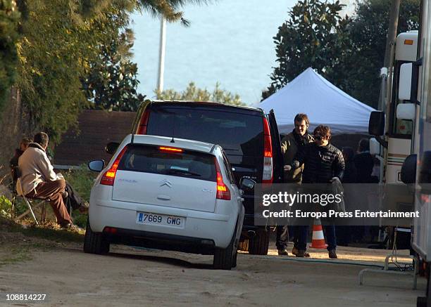 Cillian Murphy is seen on set filming 'Red Lights' on February 3, 2011 in Barcelona, Spain.