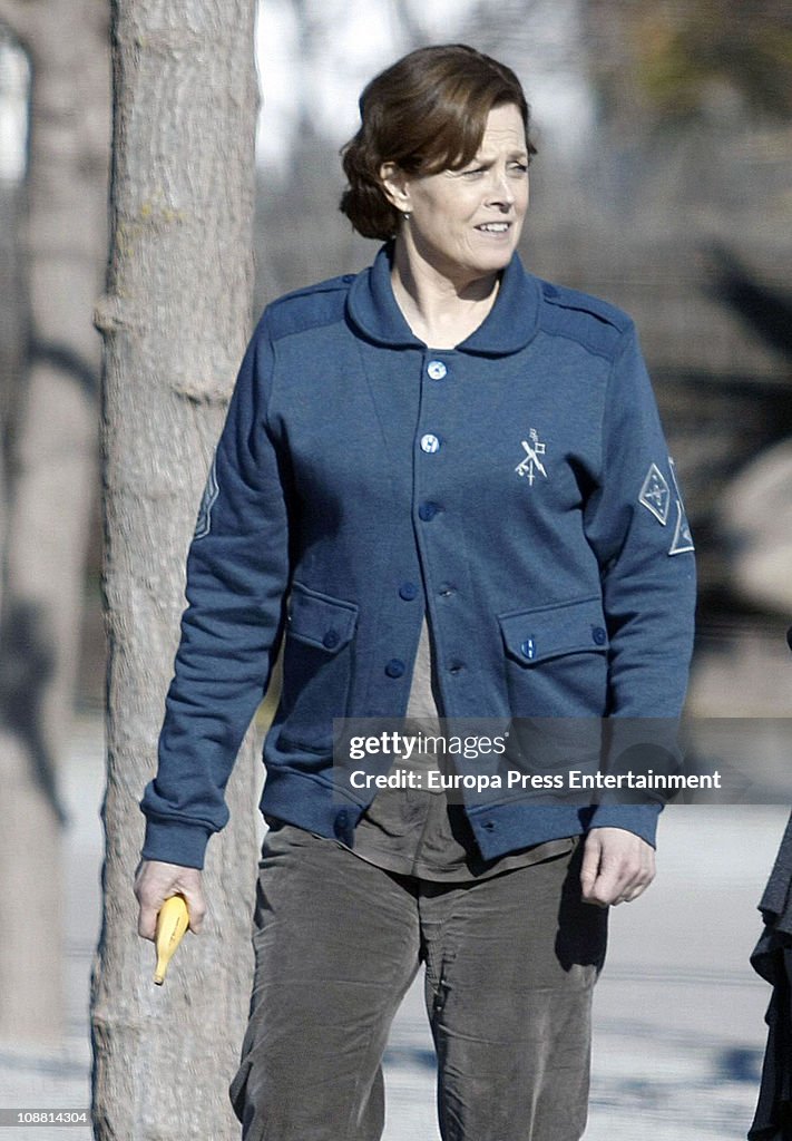 Sigourney Weaver on Set Filming 'Red Lights'