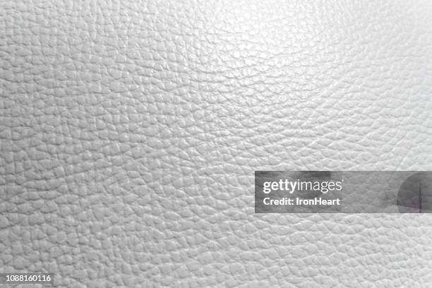 rugged surface of white genuine leather luxury abstract background vintage. - light grey leather stock pictures, royalty-free photos & images